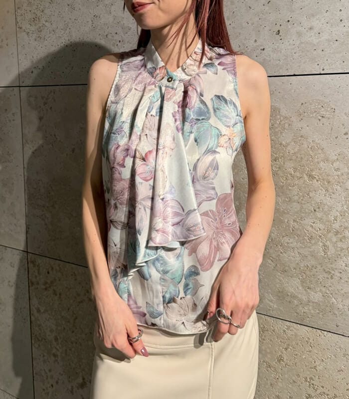 【RINASCIMENTO】フラワープリントラッフルブラウス★ITRIN127641