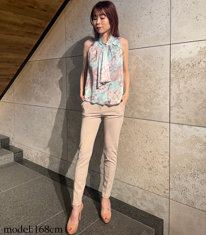 【RINASCIMENTO】フラワープリントラッフルブラウス★ITRIN127641