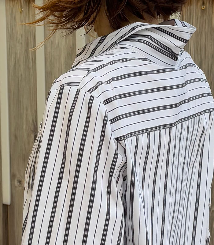 【MICALLE MICALLE】取り外し裾フリルシャツ★MMA115HEA