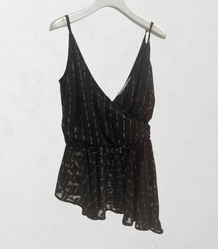 【SALE】【GAUDI】ラメジャガードアシメカシュクールキャミ■IT611FD45023