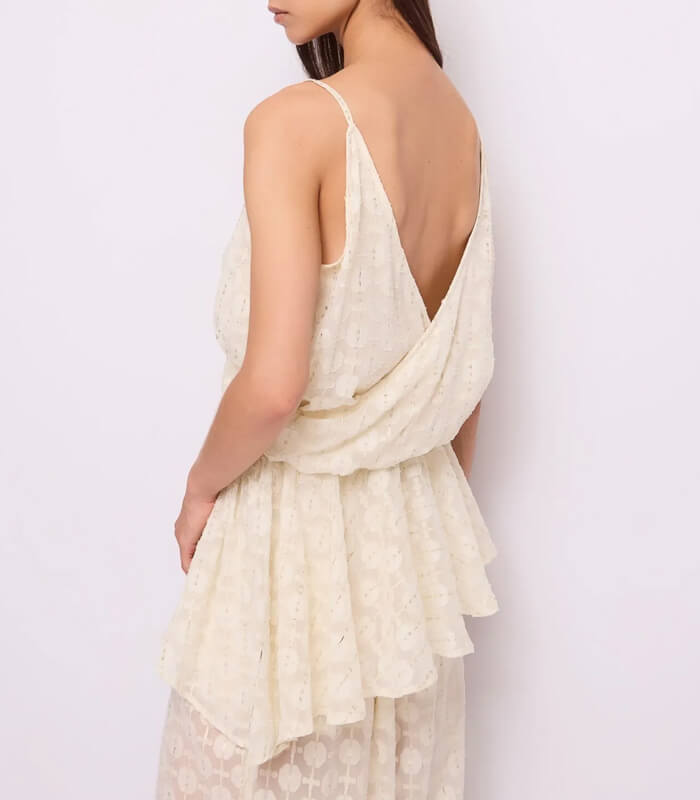 【SALE】【GAUDI】ラメジャガードアシメカシュクールキャミ■IT611FD45023