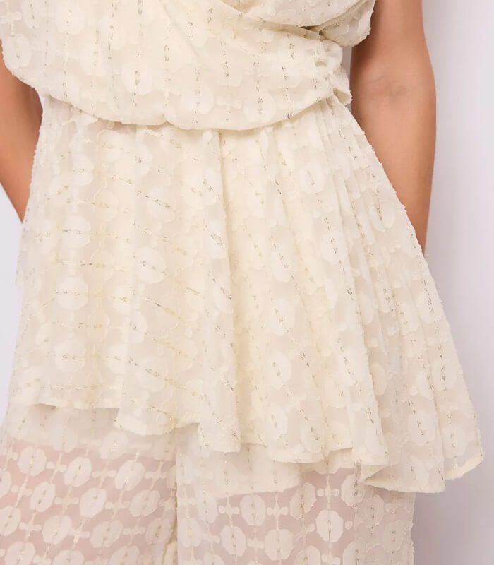 【SALE】【GAUDI】ラメジャガードアシメカシュクールキャミ■IT611FD45023