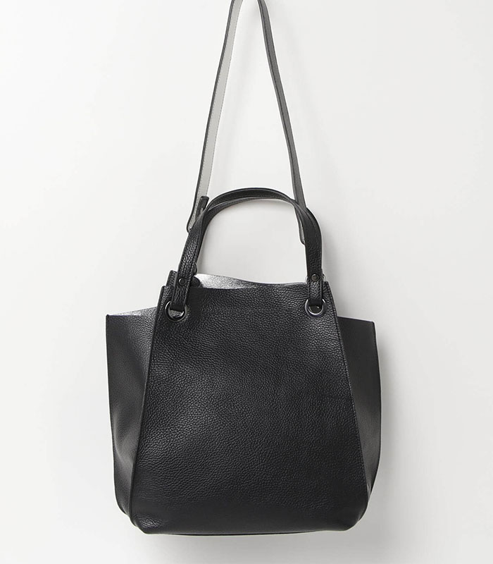 【RIPANI】バイカラーストラップベルト牛革シュリンク加工トートバッグ(大)▼☆9291OU-AIRONE