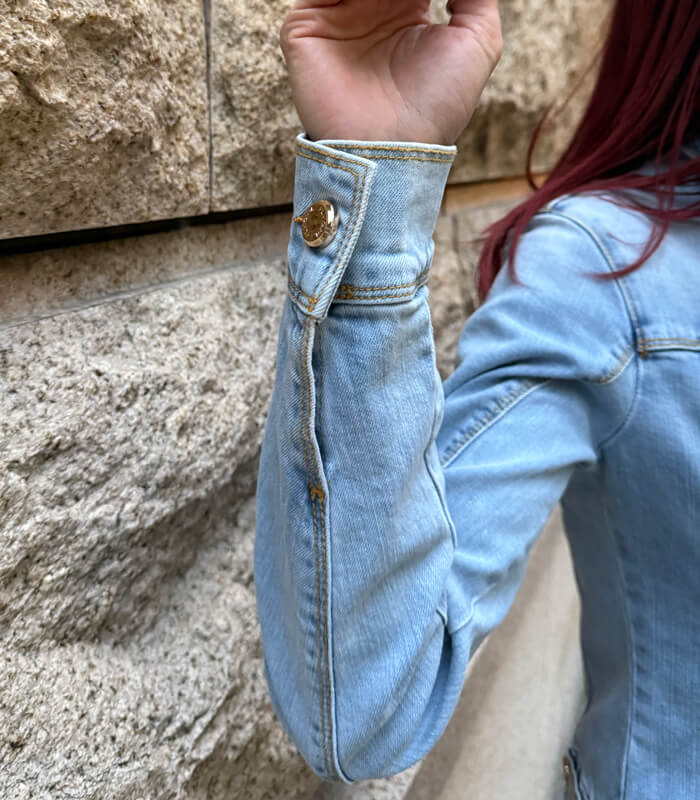 【FLY GIRL】ブローチ付きデニムジャケット★☆IT6533-24