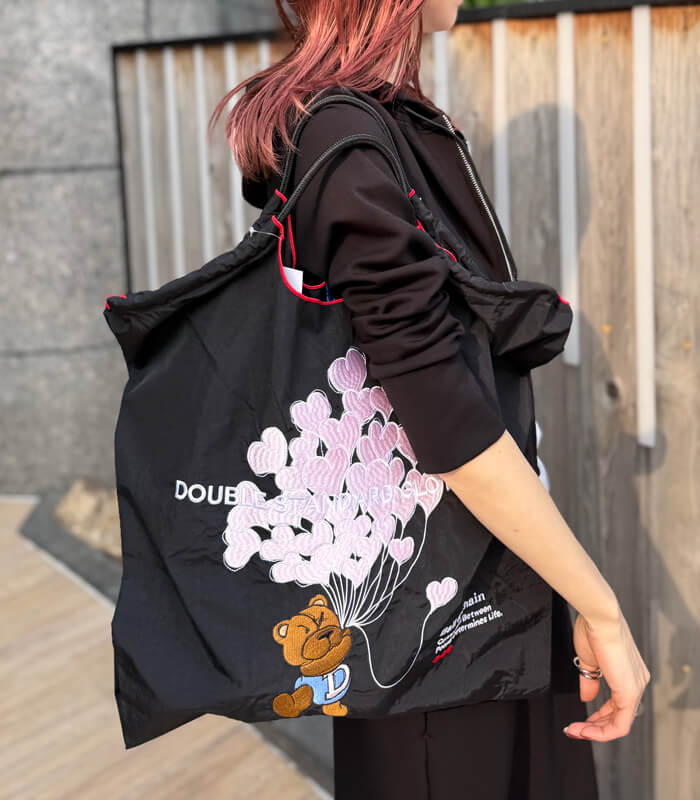 【DOUBLE STANDARD CLOTHING】ハートバルーンベア ショッピングバッグ★☆0400-010-261