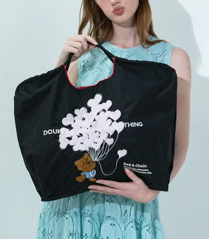 【DOUBLE STANDARD CLOTHING】ハートバルーンベア ショッピングバッグ★☆0400-010-261