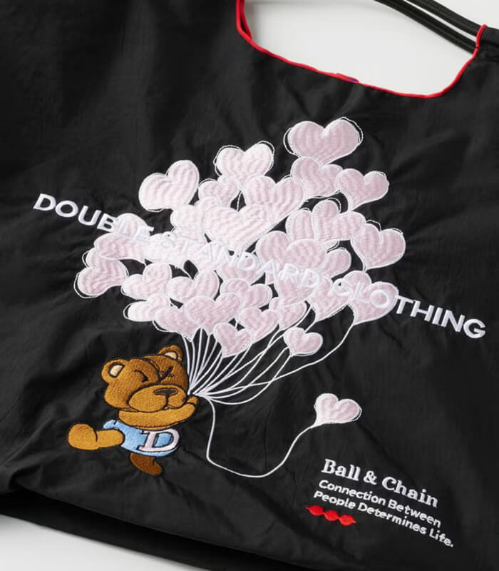 【DOUBLE STANDARD CLOTHING】ハートバルーンベア ショッピングバッグ★☆0400-010-261