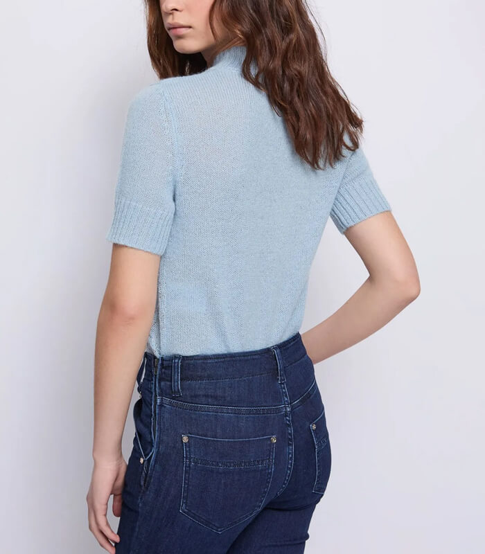 【SALE】【GAUDI】ロゴビジューポイント半袖ニット■IT521BD53012