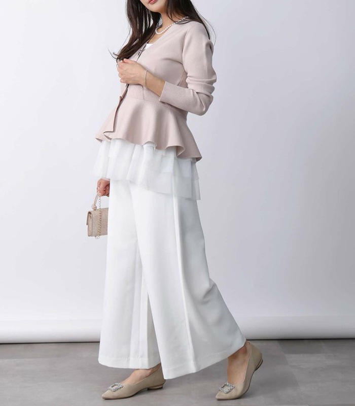 【PICCIN PERLA】ハートボタンペプラムカーディガン★☆904500