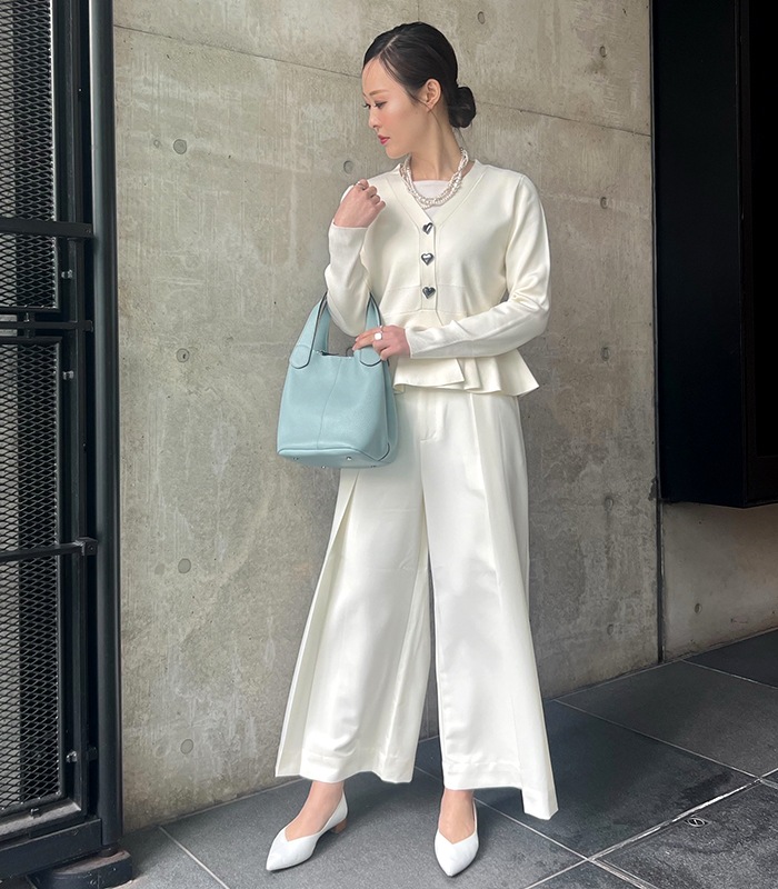 【PICCIN PERLA】ハートボタンペプラムカーディガン★☆904500