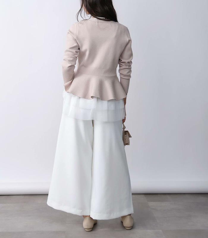 【PICCIN PERLA】ハートボタンペプラムカーディガン★☆904500