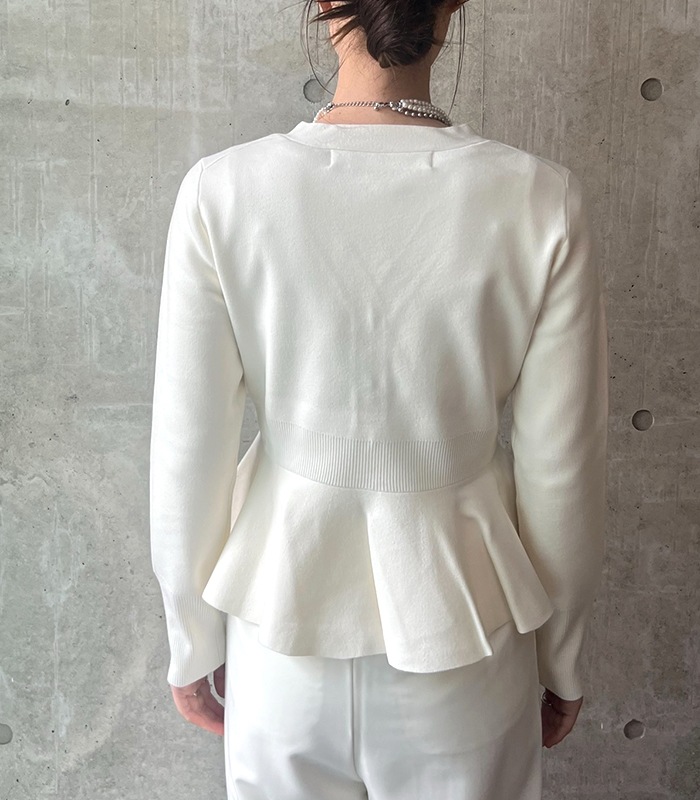 【PICCIN PERLA】ハートボタンペプラムカーディガン★☆904500