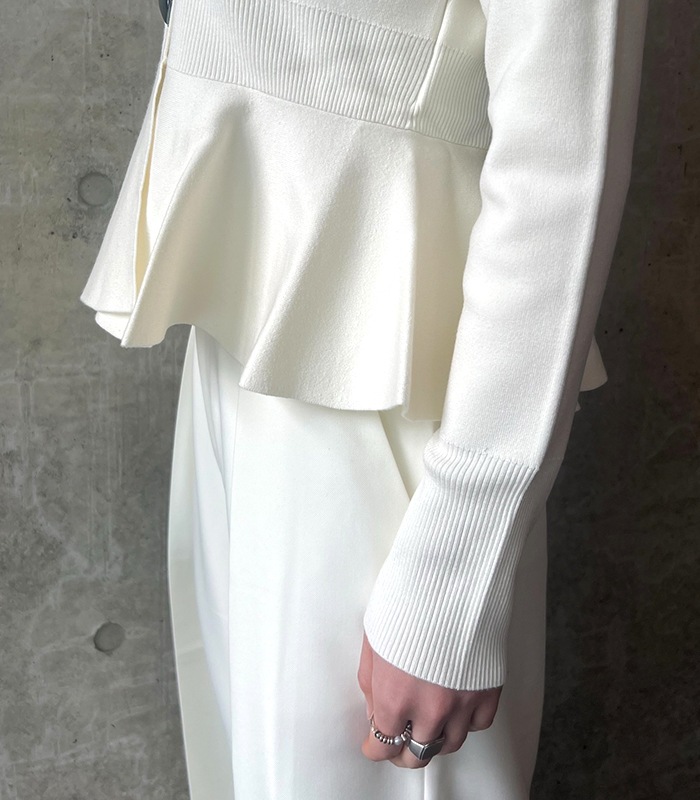 【PICCIN PERLA】ハートボタンペプラムカーディガン★☆904500