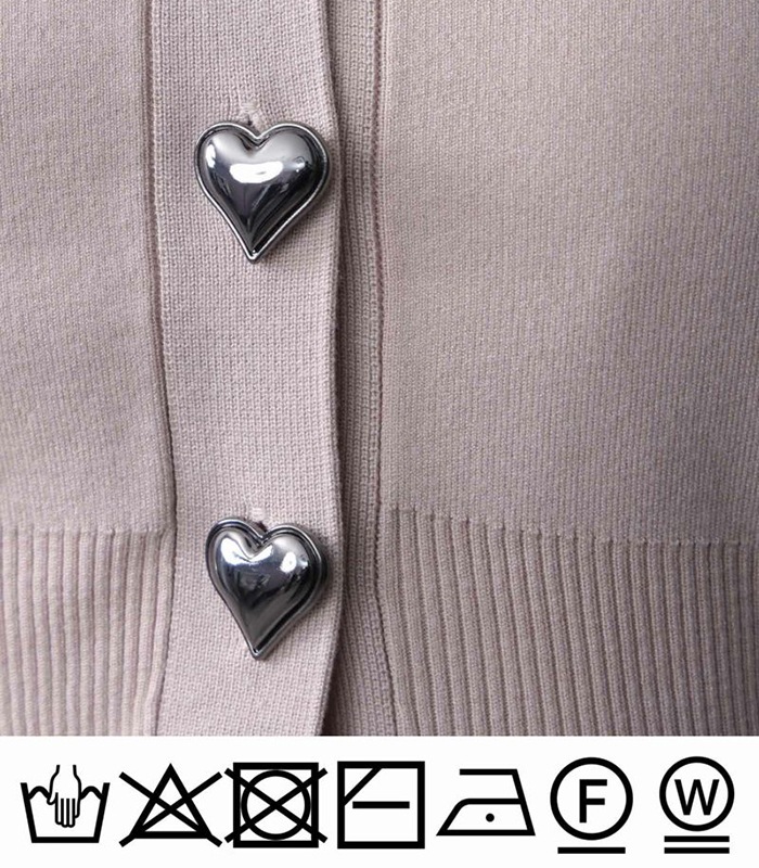 【PICCIN PERLA】ハートボタンペプラムカーディガン★☆904500