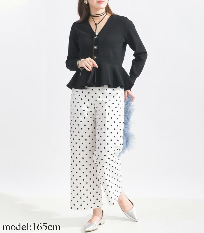 【PICCIN PERLA】ハートボタンペプラムカーディガン★☆904500