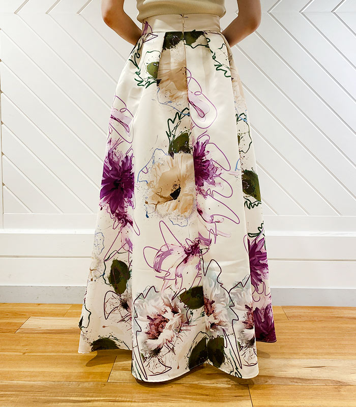 【SALE】【Rinascimento】フラワーペイントフレアスカート●RIN119852