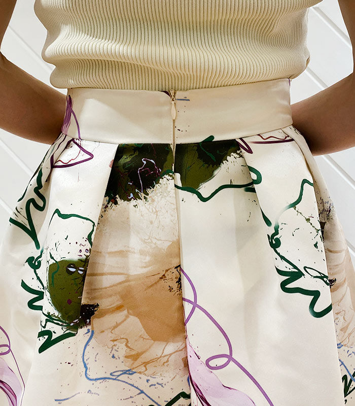 【SALE】【Rinascimento】フラワーペイントフレアスカート●RIN119852