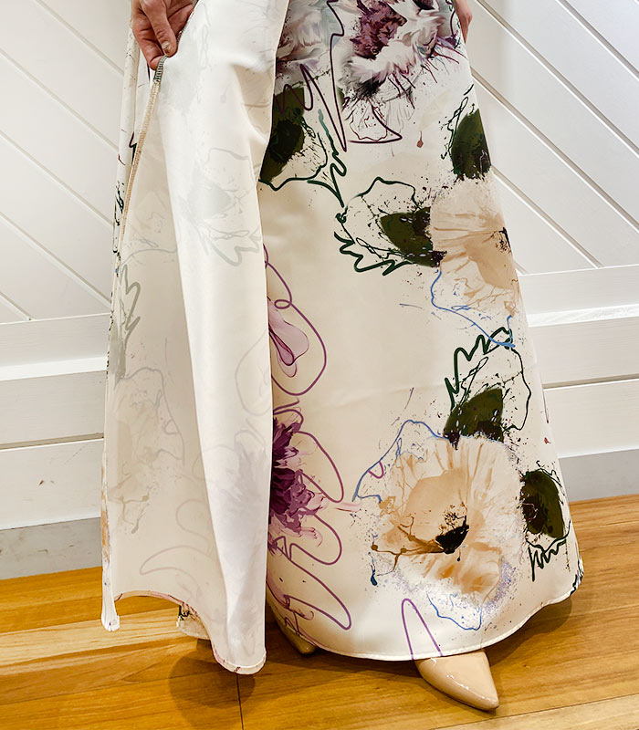 【SALE】【Rinascimento】フラワーペイントフレアスカート●RIN119852