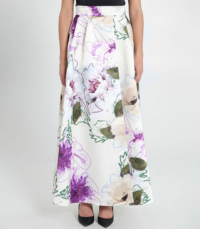 【SALE】【Rinascimento】フラワーペイントフレアスカート●RIN119852