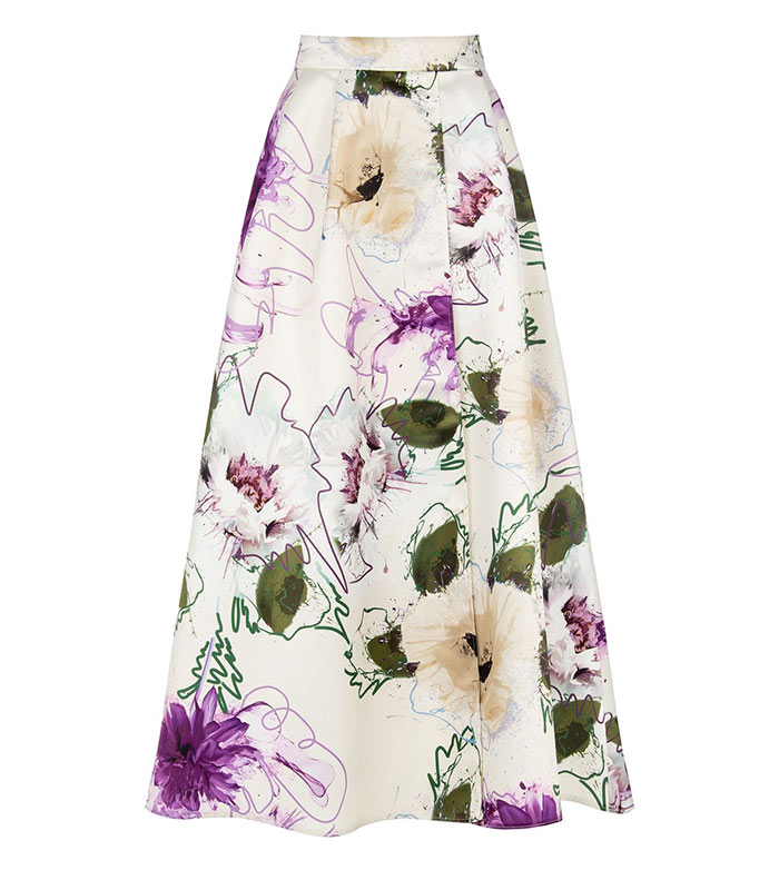 【SALE】【Rinascimento】フラワーペイントフレアスカート●RIN119852