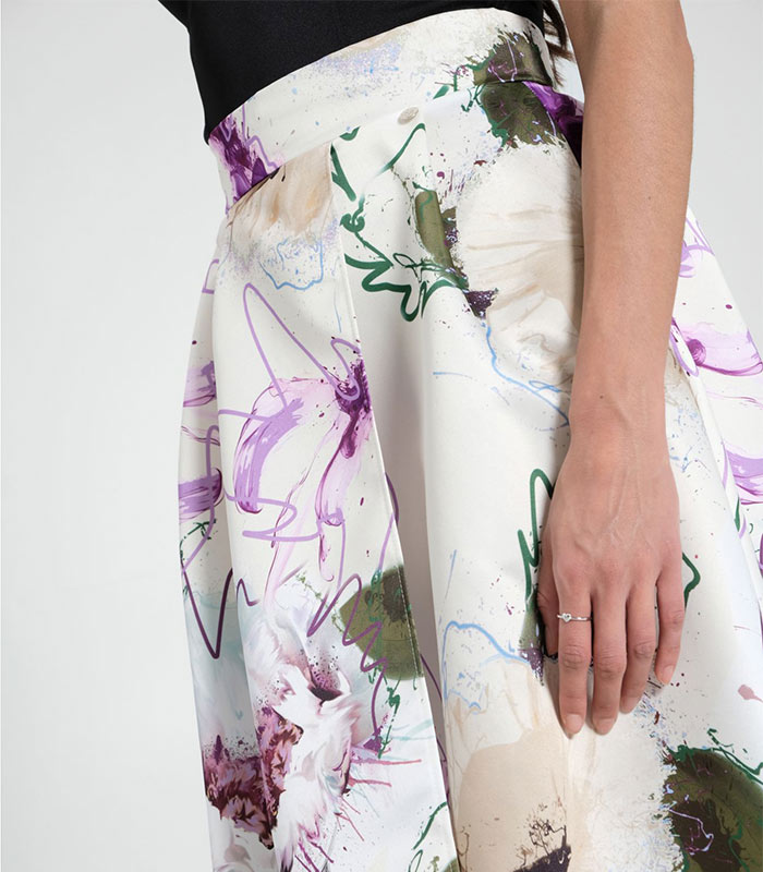 【SALE】【Rinascimento】フラワーペイントフレアスカート●RIN119852