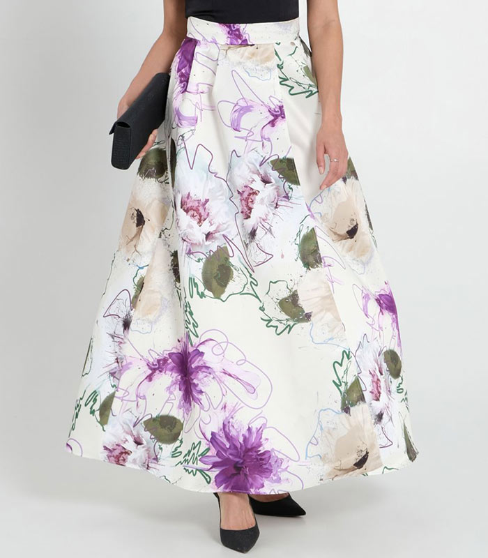 【SALE】【Rinascimento】フラワーペイントフレアスカート●RIN119852