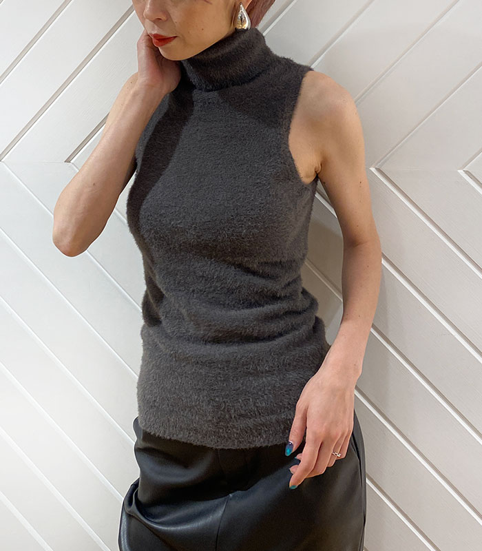 【SALE】【Desert Rose】タートルネックノースリニット■TKT-68