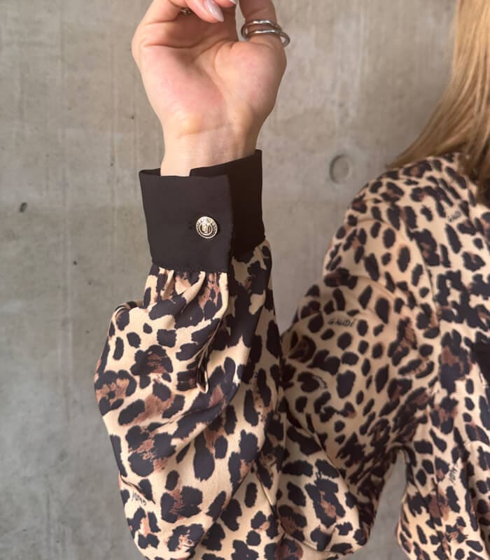 HERMESレオパードプリント ニット 長袖 JUNGLE LOVE36 HERMESレオパードプリント ニット 長袖 JUNGLE LOVE36