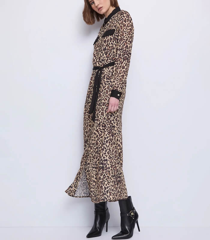 【タグ付き】DIESEL リブニット　ワンピース　長袖　ジャクロンパッチプリント ショルダーフリルニットワンピース 新作 リブニットワンピ 長袖