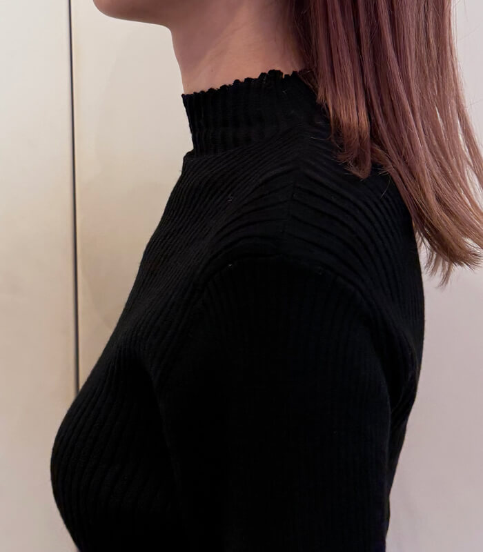 【SALE】【Desert Rose】ハイネックシアーリブニット▼☆BDKT-74