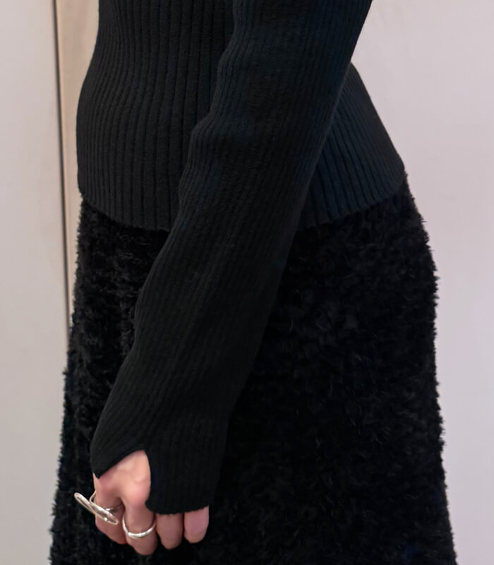 【SALE】【Desert Rose】ハイネックシアーリブニット▼☆BDKT-74