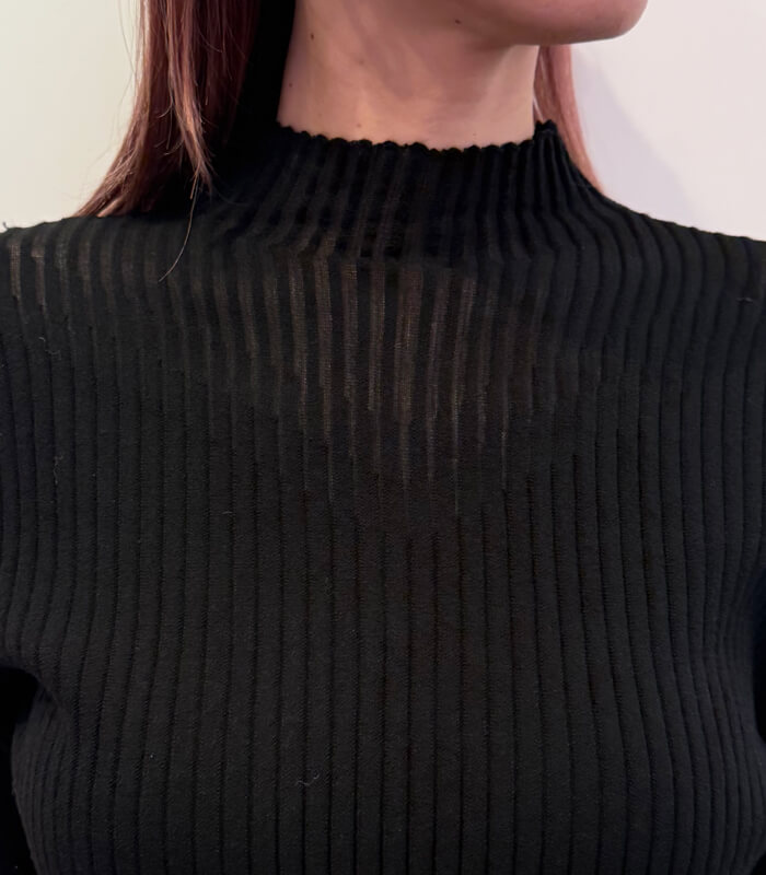 【SALE】【Desert Rose】ハイネックシアーリブニット▼☆BDKT-74