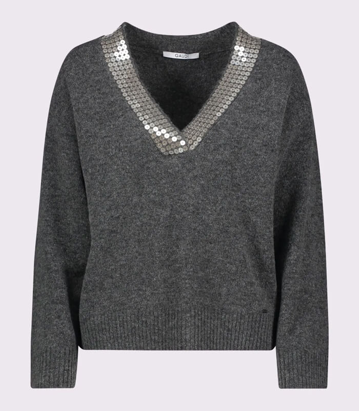 【SALE】【GAUDI】スパンコールポイントVネックニット■☆IT521FD53022