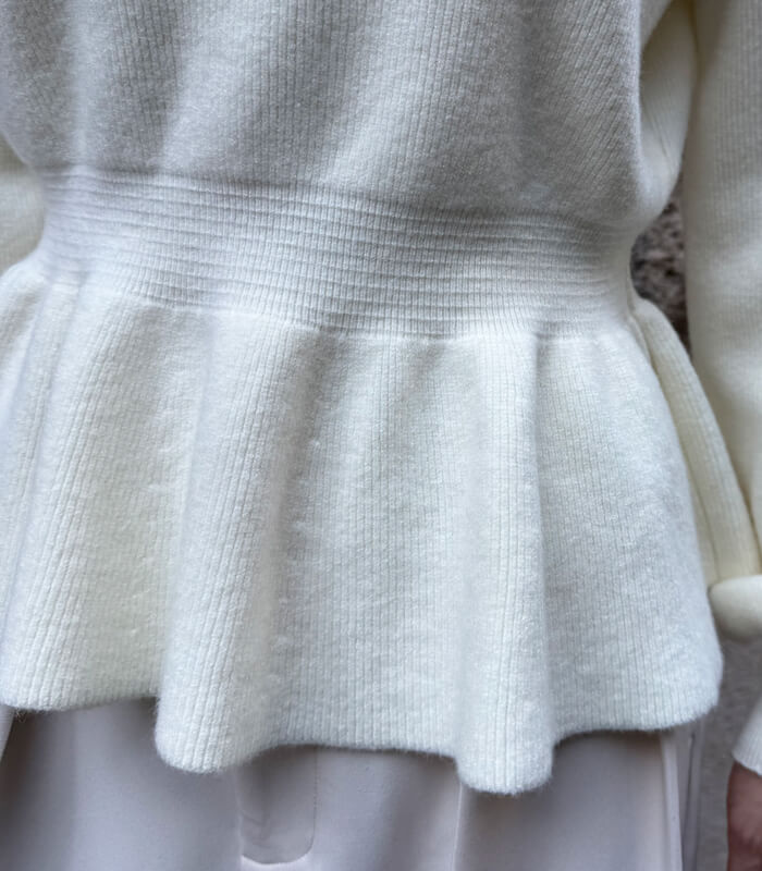 【SALE】【Desert Rose】チャーム付ハイネックペプラムニット▼☆BDKT-78