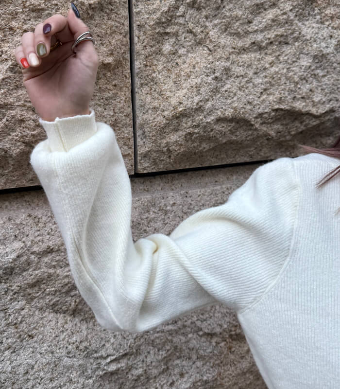 【SALE】【Desert Rose】チャーム付ハイネックペプラムニット▼☆BDKT-78