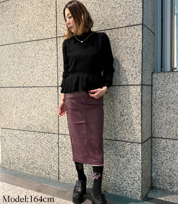 【SALE】【Desert Rose】チャーム付ハイネックペプラムニット▼☆BDKT-78