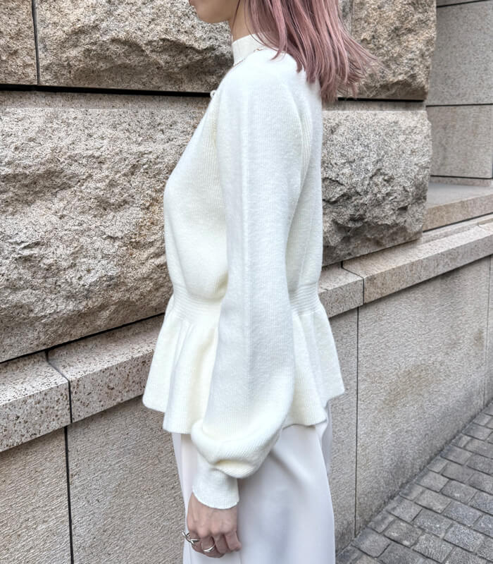 【SALE】【Desert Rose】チャーム付ハイネックペプラムニット▼☆BDKT-78