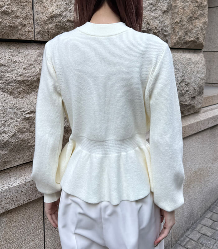 【SALE】【Desert Rose】チャーム付ハイネックペプラムニット▼☆BDKT-78