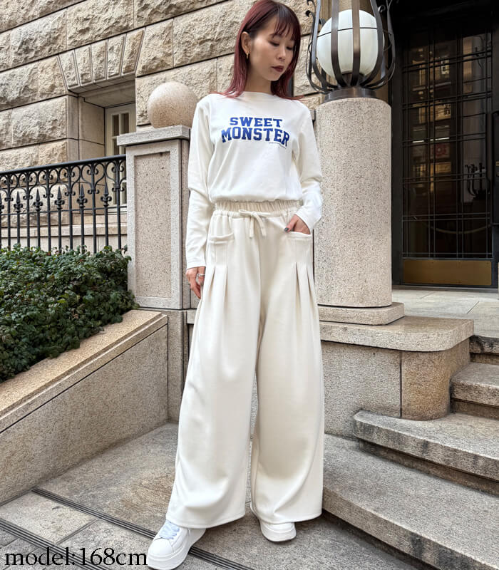 【DOUBLE STANDARD CLOTHING】オリジナルロゴ フライスロングTシャツ★☆0208-070-261