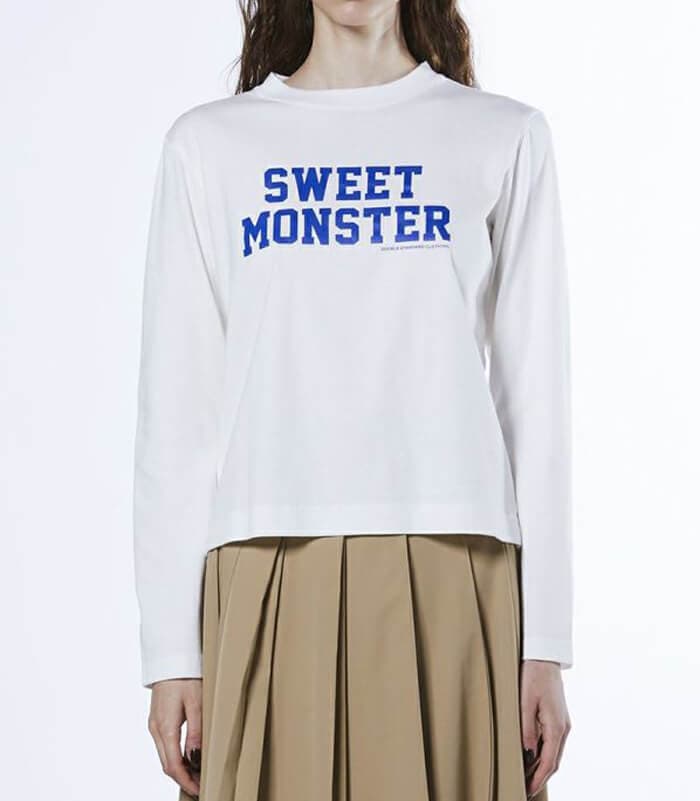 【DOUBLE STANDARD CLOTHING】オリジナルロゴ フライスロングTシャツ★☆0208-070-261