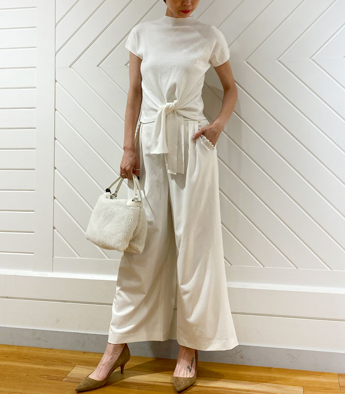 【SALE】【RIPANI】フェイクムートン ダブルハンドル2WAYバッグ●2202BO-RONDINE