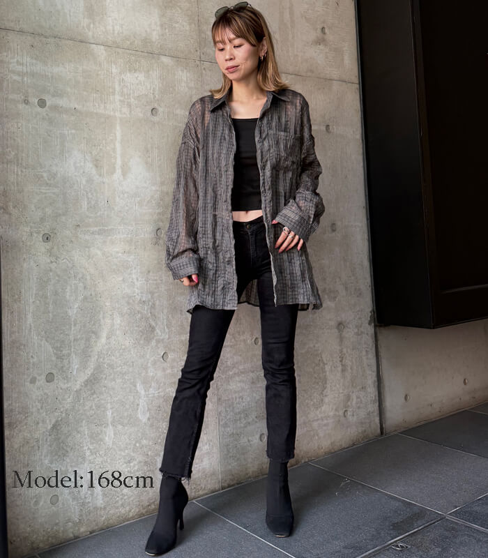 【SALE】【DESERT ROSE】シアーロングシャツ■☆BDBL-15