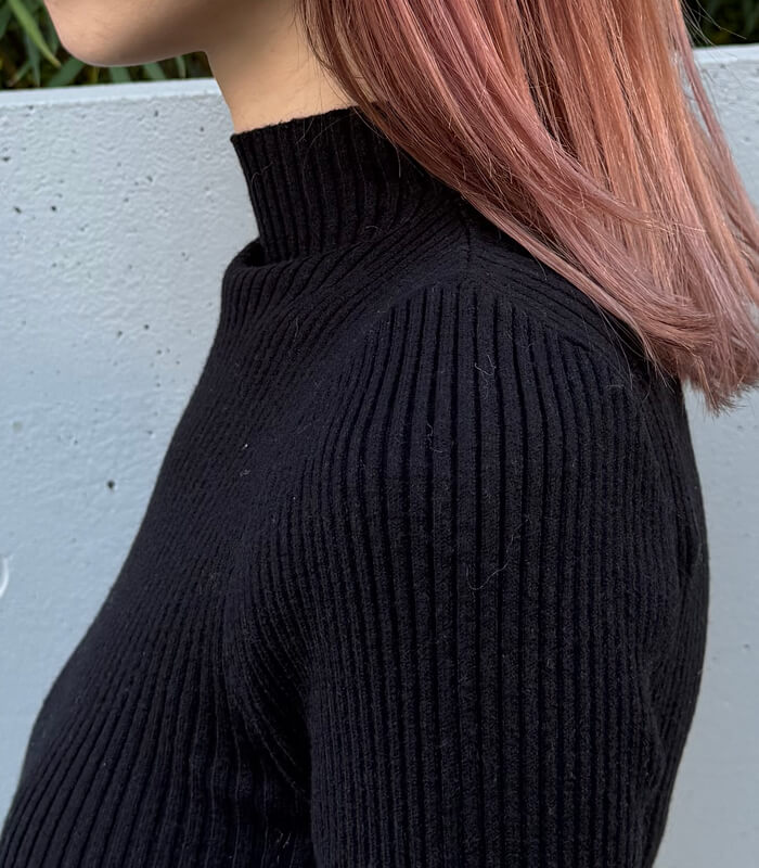 【SALE】【Desert Rose】ベルト付ハイネックペプラムニット▼☆BDKT-79