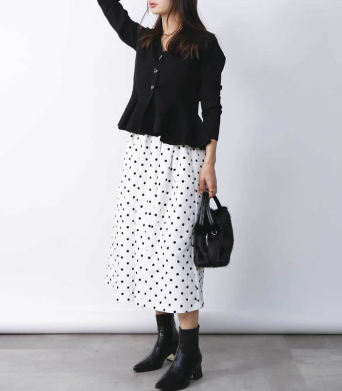 【PICCIN PERLA】ハートボタンペプラムカーディガン★☆904500