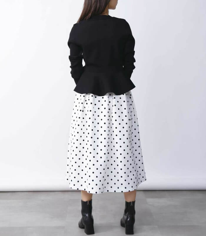 【PICCIN PERLA】ハートボタンペプラムカーディガン★☆904500