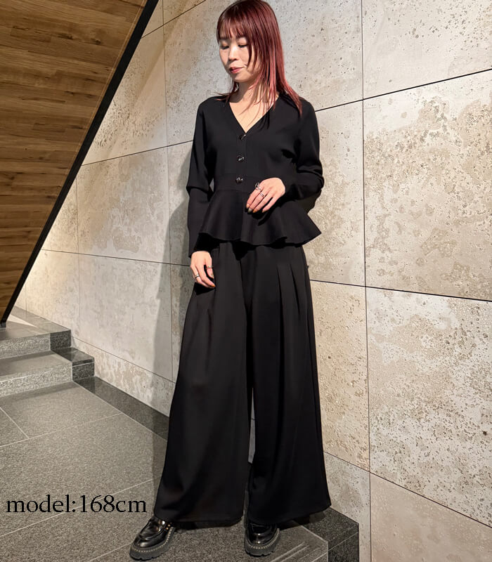 【PICCIN PERLA】ハートボタンペプラムカーディガン★☆904500