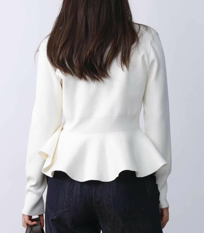 【PICCIN PERLA】ハートボタンペプラムカーディガン★☆904500