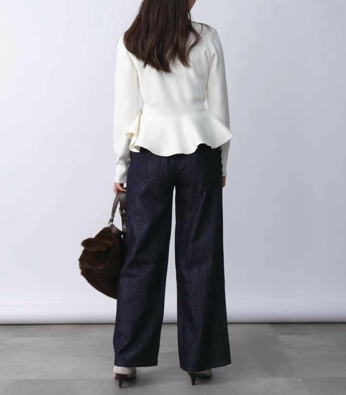 【PICCIN PERLA】ハートボタンペプラムカーディガン★☆904500