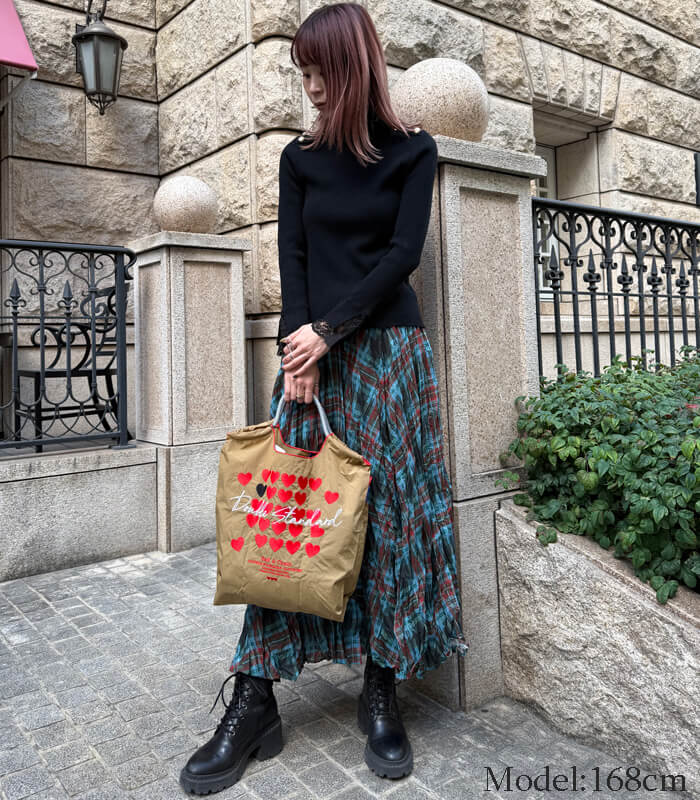 【SALE】【Desert Rose】ショルダーボタンレースレイヤードスリーブハイネックニット▼☆BDKT-80