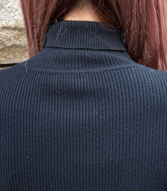 【SALE】【Desert Rose】ショルダーボタンレースレイヤードスリーブハイネックニット▼☆BDKT-80